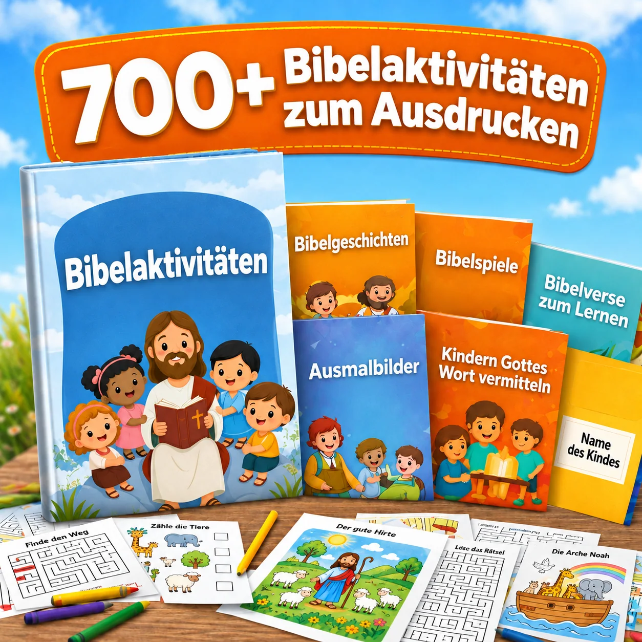 Set mit biblischen Arbeitsblättern